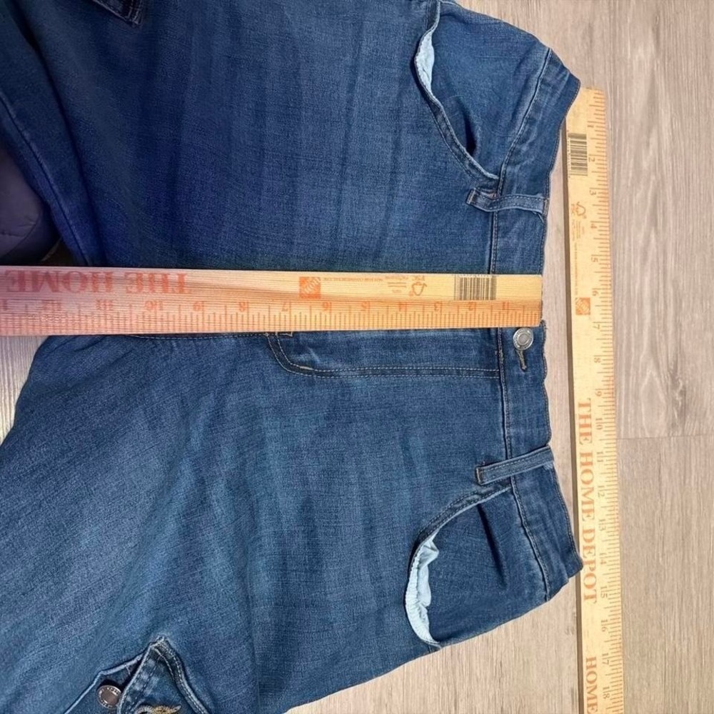 28W Blue Baggy Wide Leg Cargo Denim Jeans Y2K Vintage 2000s Style - Picture 4 of 6